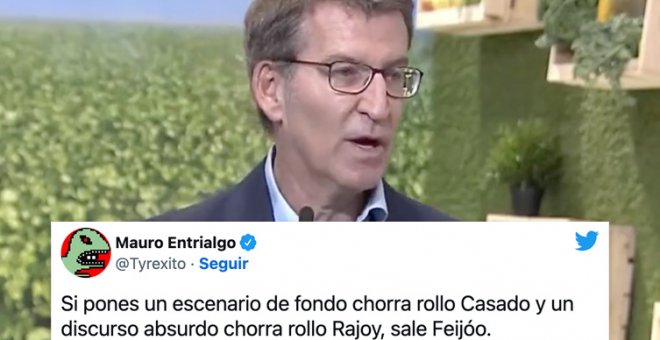 El espíritu de Rajoy vuelve a poseer a Feijóo en una frase sobre la moderación: "¿Pero por qué siempre los eligen iguales?"