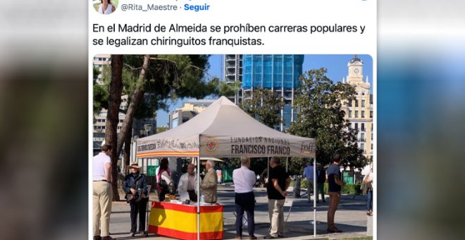 "Imaginaos en pleno Berlín un tenderete haciendo apología de Hitler": indignación por un puesto de la Fundación Franco en Madrid