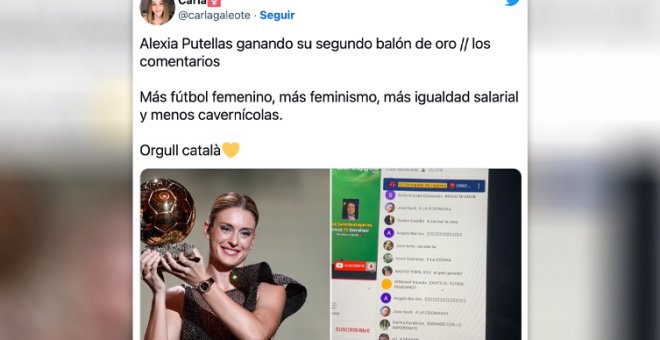 "Menos cavernícolas": el Balón de Oro de Alexia Putellas desata los comentarios de orgullo... y los exabruptos machistas