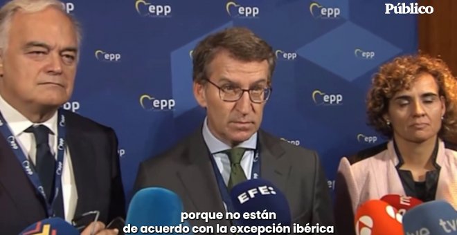 Feijóo contradice a Von der Leyen pero niega haber llamado "timo" a la excepción ibérica