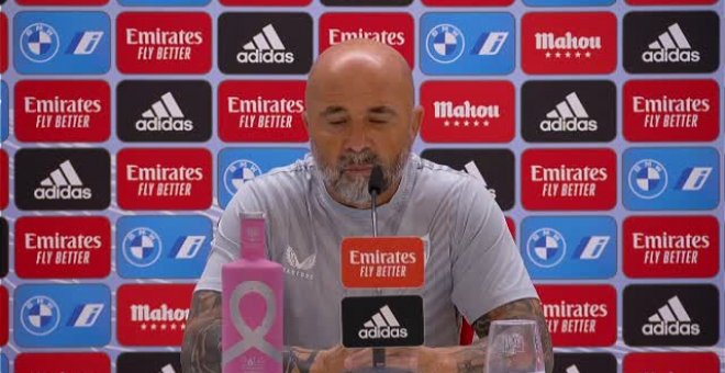 Sampaoli: "Nos golpearon en un momento en que el Madrid no había hecho méritos para hacerlo"