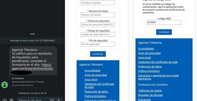 Alertan de otra estafa vía SMS que suplanta la identidad de la Agencia Tributaria