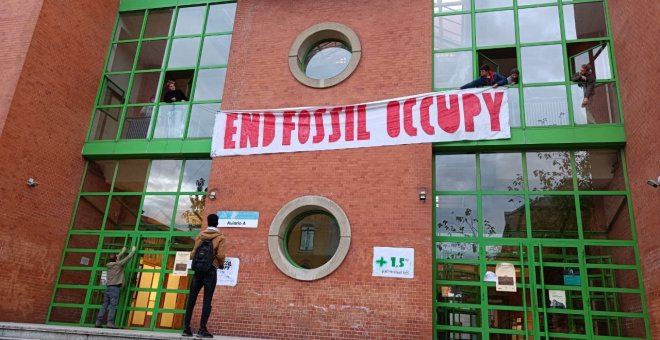 Concluye el encierro para reclamar a la Universidad de Oviedo mayor implicación en la crisis climática