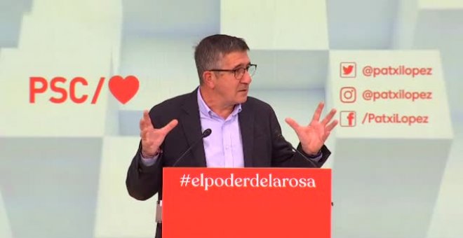 Patxi López: "El PP es la gasolina para la vida política en Cataluña y los socialistas somos extintor"