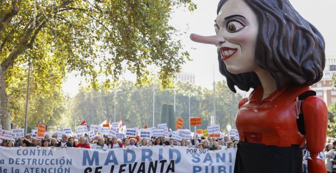 "El PP de Madrid va a tener muy difícil darle la vuelta a esto": aplausos en Twitter a la masiva manifestación en Madrid por la sanidad pública