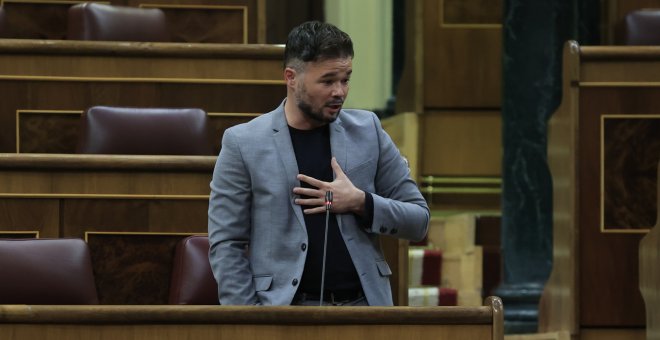 Rufián sale en defensa de Irene Montero en el Congreso después de que un diputado del PP la insultara