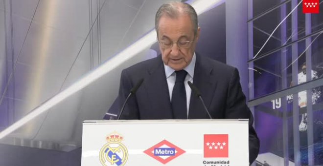 Florentino Pérez firma con Ayuso un acuerdo de colaboración para la nueva estación de Metro Santiago Bernabéu