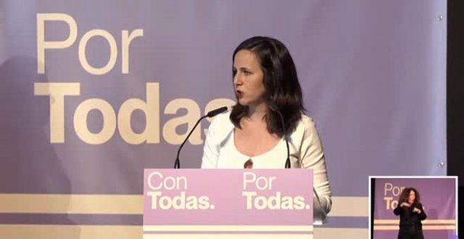 Belarra denuncia la "cacería política" contra Irene Montero y asegura que es "la más salvaje de los últimos años"