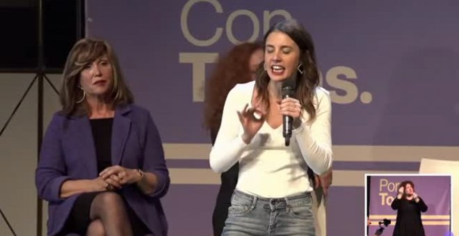 Irene Montero: "La violencia política no es una bronca, es una estrategia para frenar avances democráticos"