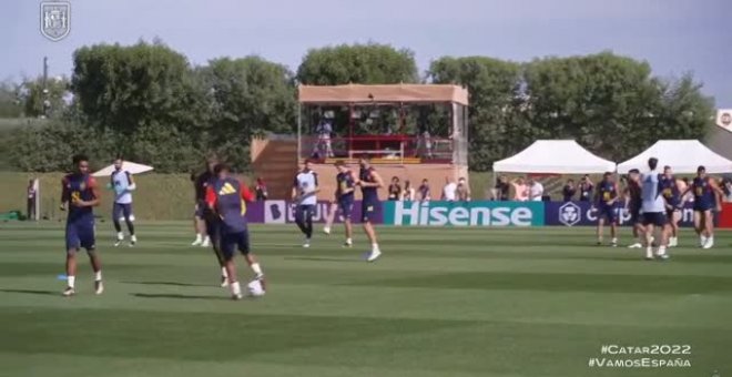 Gavi y Rodri entrenan al margen a dos días del partido contra Japón