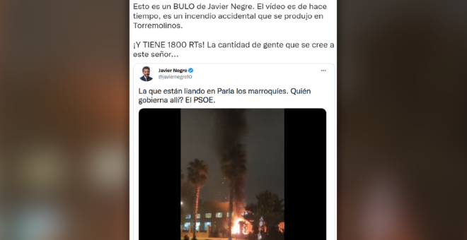 Javier Negre publica un nuevo bulo para alimentar su racismo tras la victoria de Marruecos en el Mundial y los tuiteros se lo desmontan