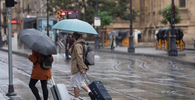 Lluvias y chubascos en toda España con especial intensidad en Andalucía occidental y las islas Canarias