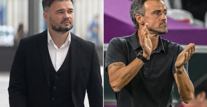 El mensaje de apoyo de Gabriel Rufián a Luis Enrique que triunfa en las redes