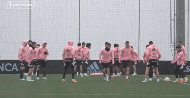 El Celta ultima detalles de cara al partido de Copa de mañana ante el Gernika