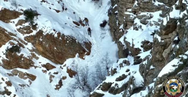 Rescatan a Nala, una perra perdida en un espectacular paraje en las montañas de Utah