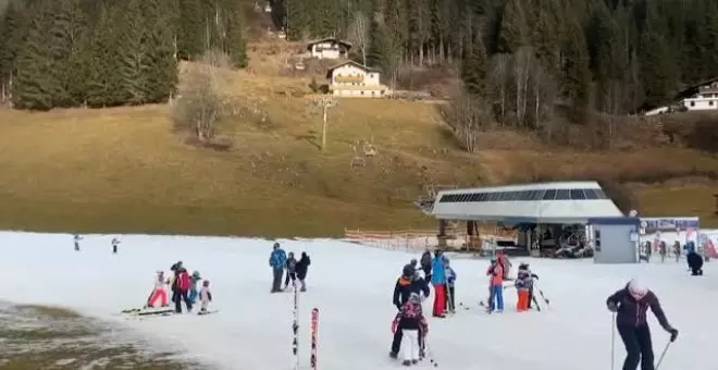 La falta de nieve amenaza le temporada de esquí en Austria