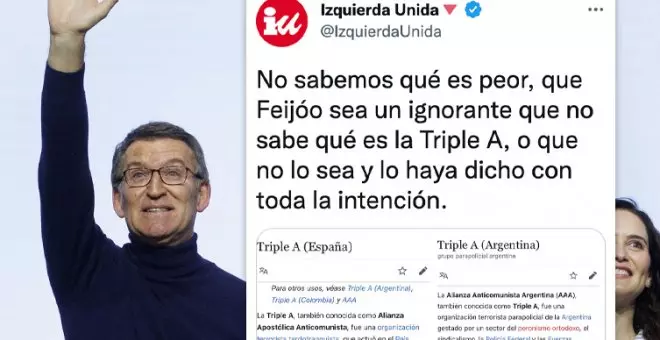 "No sabemos qué es peor, que sea un ignorante o que lo haya dicho con toda la intención": las reacciones a la frase de Feijóo sobre la "triple A"