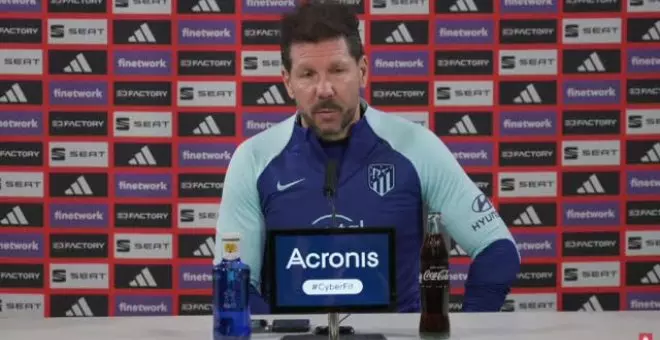 Simeone: "Trataremos de llevar el partido donde nos sintamos más cómodos para hacerlos daño"