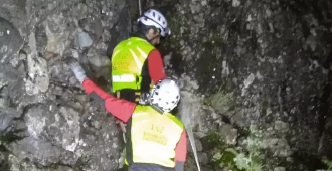 Los bomberos rescatan a dos perros atrapados en Vega de Liébana