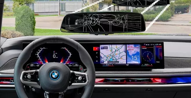 Así será el espejo retrovisor inteligente de los coches eléctricos de BMW