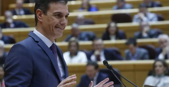 Sánchez esquiva la polémica en el Senado por la ley del 'solo sí es sí' y aplaca a Feijóo