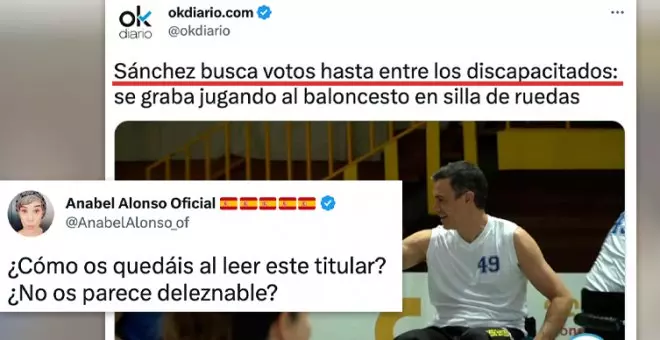 Indignación por el titular de 'Okdiario' que descubre que las personas con discapacidad también votan