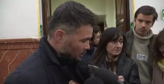 Rufián: "Nos ha parecido más responsable ganar tiempo y no tumbar la ley ahora"