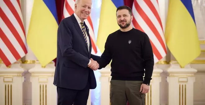 Biden visita por sorpresa a Zelenski en Kiev en vísperas del primer aniversario de la guerra