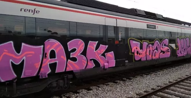 Los grafitis en los trenes le cuestan a Cantabria más de 300.000 euros