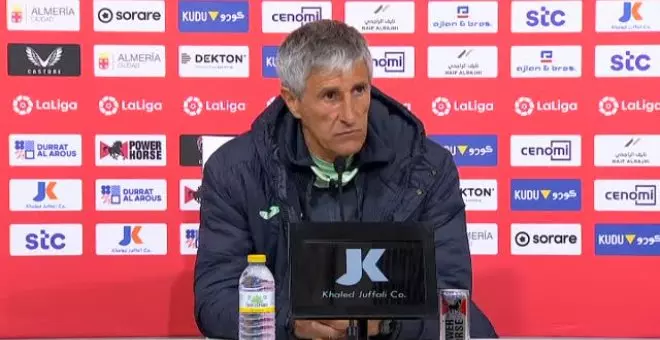 Quique Setién tras ganar al Almería: "Hemos controlado completamente el partido"