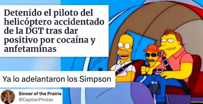 Cachondeo con la detención de un piloto de helicóptero de la DGT, positivo en cocaína y anfetaminas: "Se pasó de la raya"