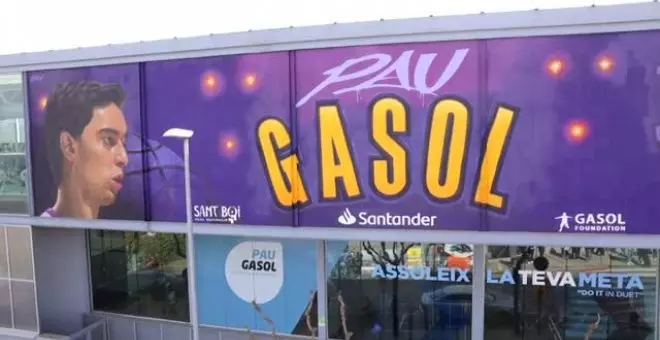 Mural gigante en honor a Pau Gasol en Sant Boi