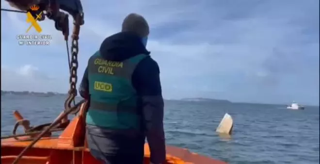 El narcosubmarino encontrado en Vilagarcía está vacío