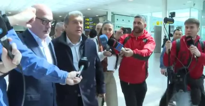 Silencio de Laporta a preguntas de la prensa sobre la relación con Florentino