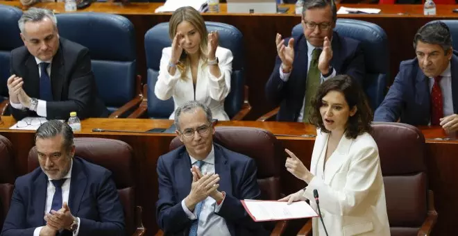 La arenga de Ayuso a los diputados del PP: "Hoy la izquierda está acabada (...) Matadlos"