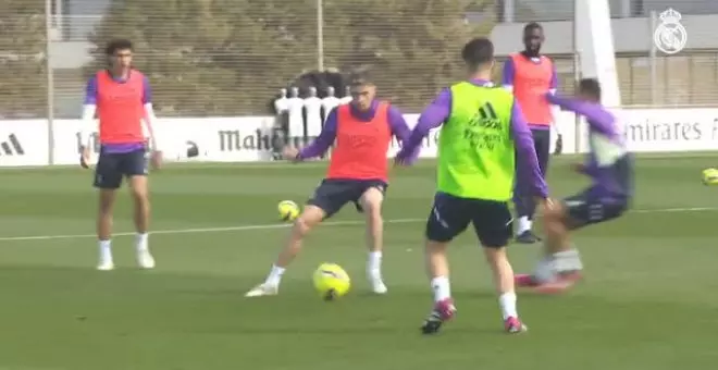 Penúltimo entrenamiento del Madrid antes del Clásico