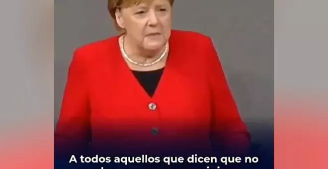 El vídeo de Angela Merkel que deberían ver Miguel Bosé, Pablo Motos, Toni Nadal y los que dicen que ahora hay menos libertad