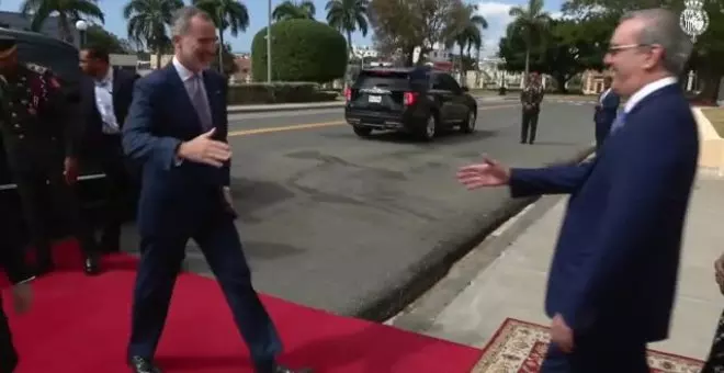 Encuentro del Rey con el presidente de la República Dominicana