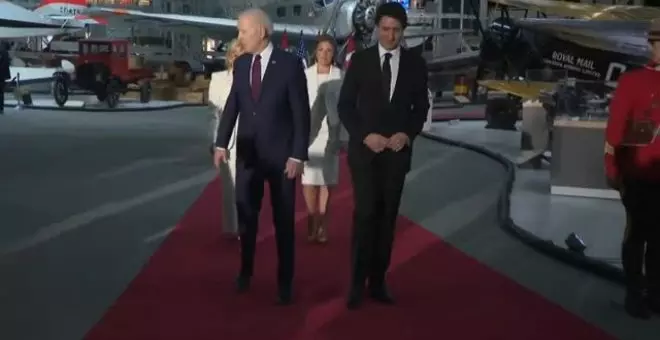 Biden y Trudeau escenifican su buena sintonía durante una cena oficial en Ottawa