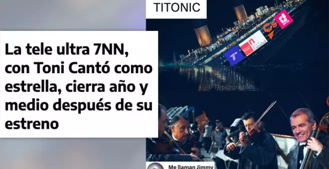 La tele ultra 7NN echa el cierre y todos piensan en Toni Cantó: "Su leyenda se engrandece con cada hundimiento"