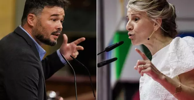 El 'beef' entre Yolanda Díaz y Gabriel Rufián a cuenta de la reforma laboral, ahora con respuesta del diputado de ERC