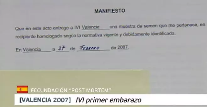 Fecundación "post mortem",  excepcional en España