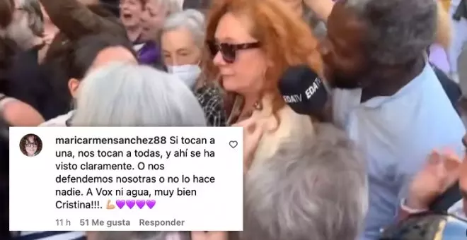 Sororidad contra el fascismo: así protegió un grupo de mujeres a Cristina Fallarás ante el acoso ultra