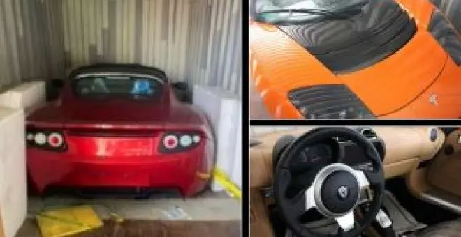 Encuentran tres Tesla Roadster sin estrenar y abandonados en un contenedor: ahora salen a la venta