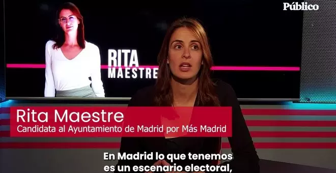 Rita Maestre: "La política tiene que ser hablar de los problemas y hablar de las soluciones. Y cuando nos alejamos de eso, entonces es cuando se genera desafección"