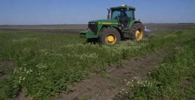 Los campos minados suponen un riesgo para la cosecha ucraniana