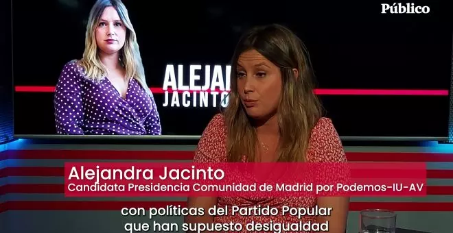 Alejandra Jacinto: "Madrid tiene posibilidades de cambio si y solo si Podemos-IU-AV obtiene unos buenos resultados el 28M"