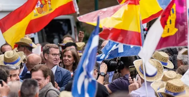 Feijóo, en su primer mitin de campaña: "Todos los que votan igual que Sánchez son Sánchez"