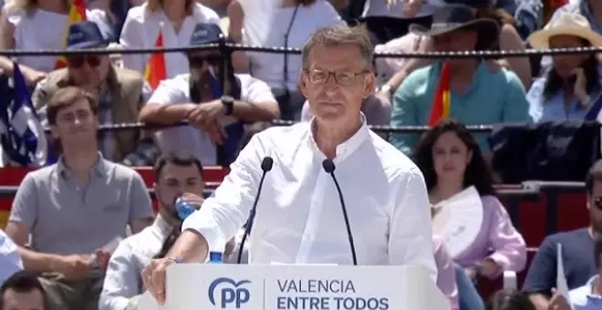 Feijóo pide concentrar el voto en el PP: "Estamos tocando el cambio con los dedos"