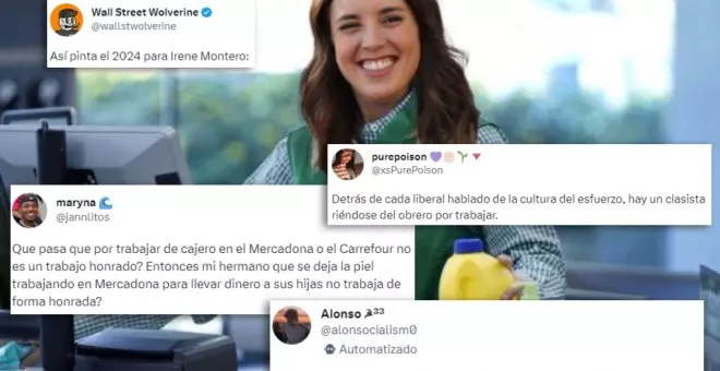 "Detrás de cada liberal hablando de la cultura del esfuerzo, hay un clasista riéndose del obrero por trabajar": el apoyo tras otro ataque a Irene Montero